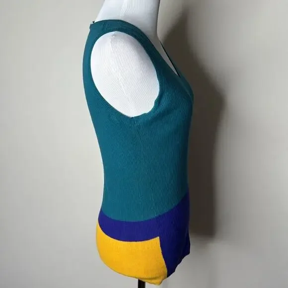 Etro Color Block Ribbed Tank - Picture 3 of 6